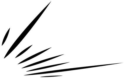 Dynamic 3D lines in perspective. Vanishing, diminishing lines, stripes. Spatial streaks, strips abstract geometric vector illustrration. Comic, action linesのイラスト素材