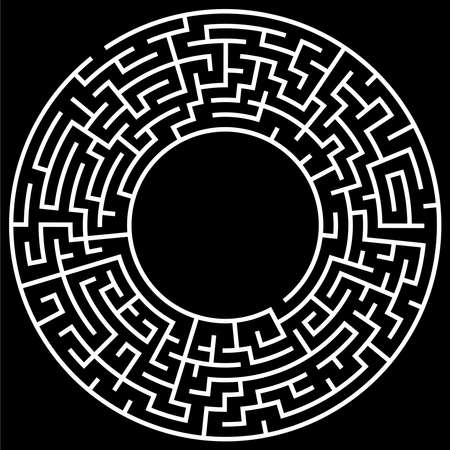 Solvable maze labyrinth vector ilustration - Stock vector illustration, Clip-art graphicsのイラスト素材