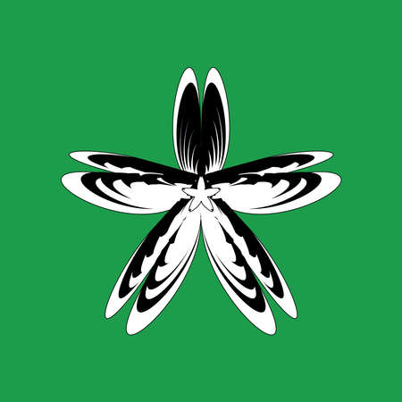 Simple basic mandala motif icon symbol - Stock vector illustration, Clip-art graphicsのイラスト素材