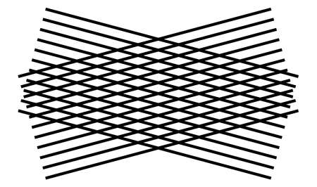 Crossing and intersecting lines abstract geometrical designs - Stock vector illustration, Clip-art graphicsのイラスト素材