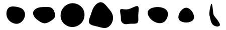 Random blotch, inkblot. Organic blob, blot. Speck shape.Splat, fleck graphic. Drop of liquid, fluid....
