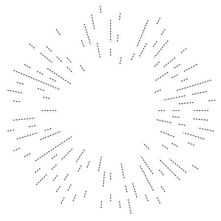 Radial lines radiance, burst, starburst, sunburst effect design element - Stock vector illustration, Clip-art graphicsのイラスト素材