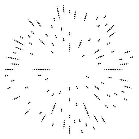 Radial lines radiance, burst, starburst, sunburst effect design element - Stock vector illustration, Clip-art graphicsのイラスト素材