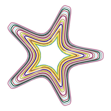 Geometric mandala - Radial, Circular Motif icon, symbol. Radiating shape logo - Stock illustration, Clip art graphicsのイラスト素材