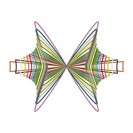 Geometric mandala - Radial, Circular Motif icon, symbol. Radiating shape logo - Stock illustration, Clip art graphicsのイラスト素材