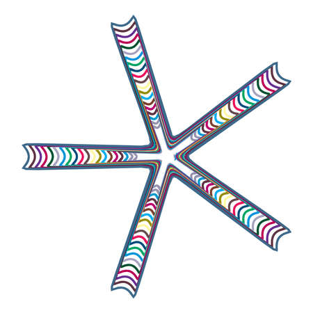 Geometric mandala - Radial, Circular Motif icon, symbol. Radiating shape logo - Stock illustration, Clip art graphicsのイラスト素材