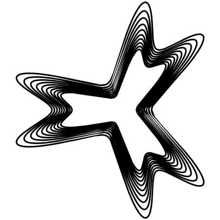 Geometric mandala - Radial, Circular Motif icon, symbol. Radiating shape logo - Stock illustration, Clip art graphicsのイラスト素材