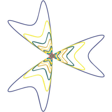 Geometric mandala - Radial, Circular Motif icon, symbol. Radiating shape logo - Stock illustration, Clip art graphicsのイラスト素材