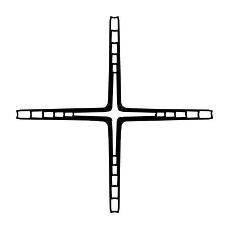 Geometric mandala - Radial, Circular Motif icon, symbol. Radiating shape logo - Stock illustration, Clip art graphicsのイラスト素材