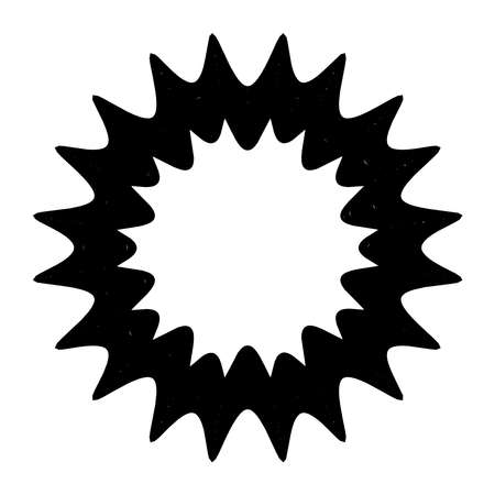 Geometric mandala - Radial, Circular Motif icon, symbol. Radiating shape logo - Stock illustration, Clip art graphicsのイラスト素材