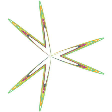 Geometric mandala - Radial, Circular Motif icon, symbol. Radiating shape logo - Stock illustration, Clip art graphicsのイラスト素材