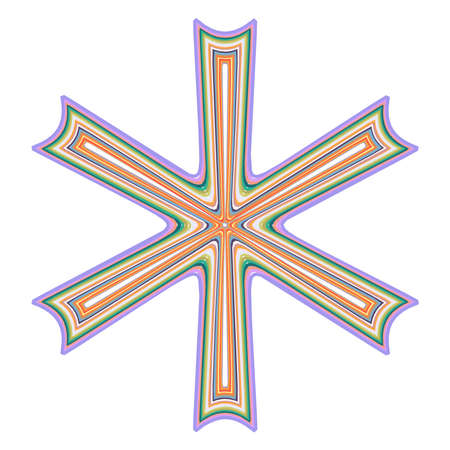 Geometric mandala - Radial, Circular Motif icon, symbol. Radiating shape logo - Stock illustration, Clip art graphicsのイラスト素材