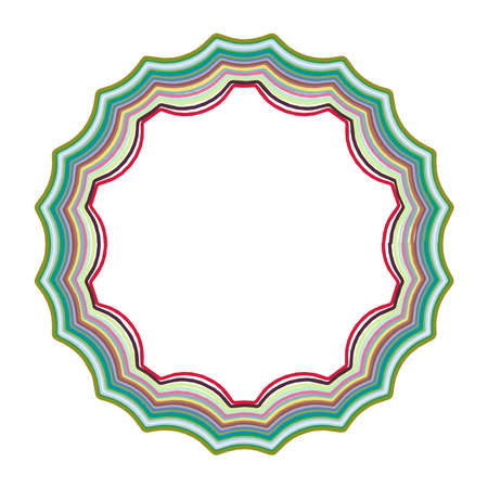 Geometric mandala - Radial, Circular Motif icon, symbol. Radiating shape logo - Stock illustration, Clip art graphicsのイラスト素材