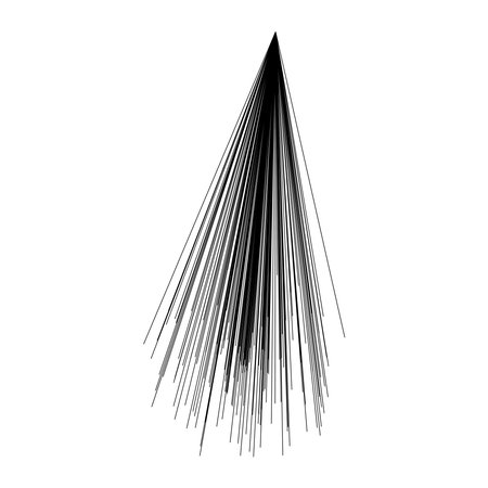 Radial, radiating lines, stripes abstract element for explosion, burst, spread theme - Stock vector illustration, Clip art graphicsのイラスト素材