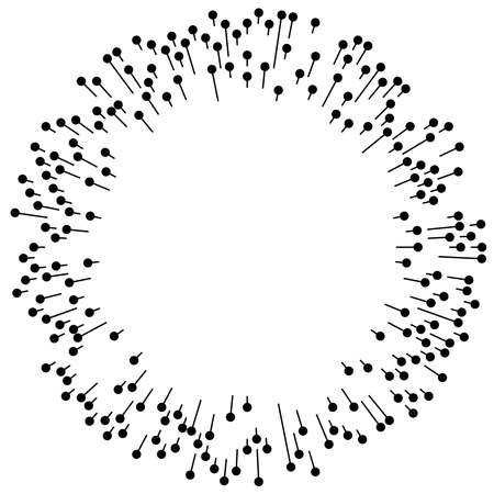 Radial, radiating lines, stripes abstract element for explosion, burst, spread theme - Stock vector illustration, Clip art graphicsのイラスト素材