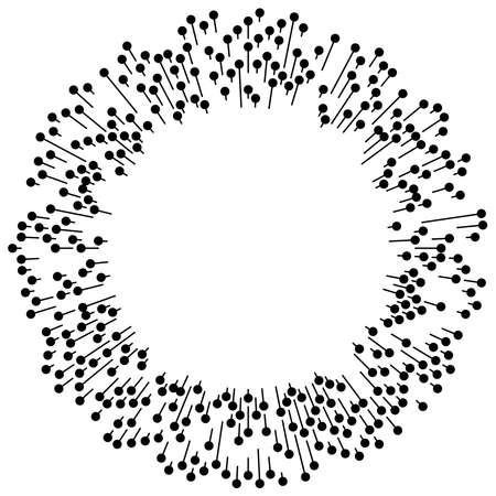 Radial, radiating lines, stripes abstract element for explosion, burst, spread theme - Stock vector illustration, Clip art graphicsのイラスト素材