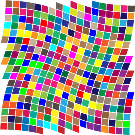 Random shapes arranged as mosaic, tessellating pattern. Colorful, vibrant Vector design element. Mishmash, jumble, tangle concept Vector illustration - Stock vector illustration, Clip Art Graphicsのイラスト素材