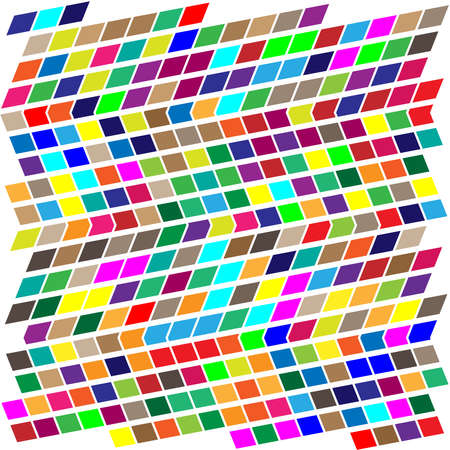 Random shapes arranged as mosaic, tessellating pattern. Colorful, vibrant Vector design element. Mishmash, jumble, tangle concept Vector illustration - Stock vector illustration, Clip Art Graphicsのイラスト素材