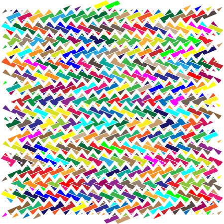 Random shapes arranged as mosaic, tessellating pattern. Colorful, vibrant Vector design element. Mishmash, jumble, tangle concept Vector illustration - Stock vector illustration, Clip Art Graphicsのイラスト素材