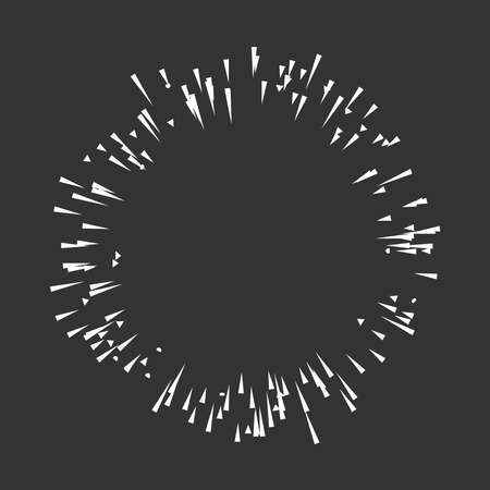 Radial, radiating lines beams, rays. Random lines diverging - Stock vector illustration, Clip-art graphicsのイラスト素材