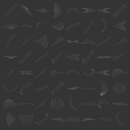 Wavy, waving lines abstract design element. Sinious billowy undulate flickering lines - Stock vector illustration, Clip art graphicsのイラスト素材