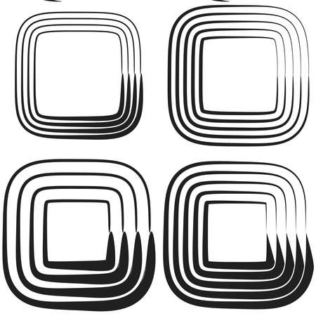 Abstract squares graphics. Vector squares element setのイラスト素材