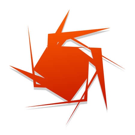 Edgy random abstract geometric shape, element - Stock vector illustration, Clip art graphicsのイラスト素材