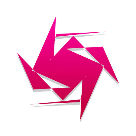 Edgy random abstract geometric shape, element - Stock vector illustration, Clip art graphicsのイラスト素材