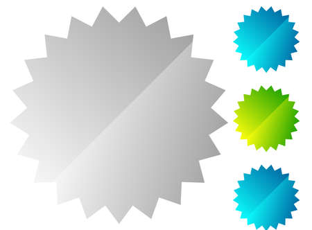 Star, starburst, sunburst icon, symbol. Radial shape, design element. Badge, seal vector illustration. Radiating glimmer, gleam effect. Abstract rays, beams elementのイラスト素材