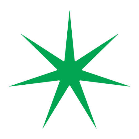 Star, starburst, sunburst icon, symbol. Radial shape, design element. Badge, seal vector illustration. Radiating glimmer, gleam effect. Abstract rays, beams elementのイラスト素材