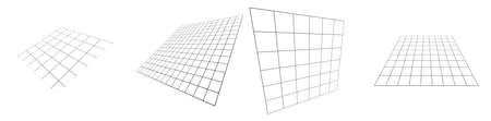 3d angled squared, checkered planes in perspective - Stock vector illustration, Clip art graphics