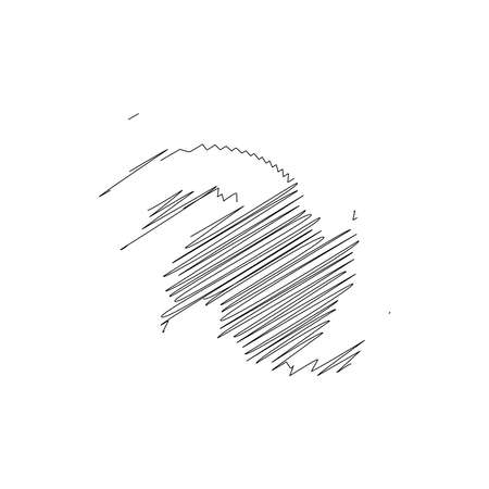 Spiral swirl, twirl design element with sketchy, scribble pattern - Stock vector illustration, Clip art graphicsのイラスト素材