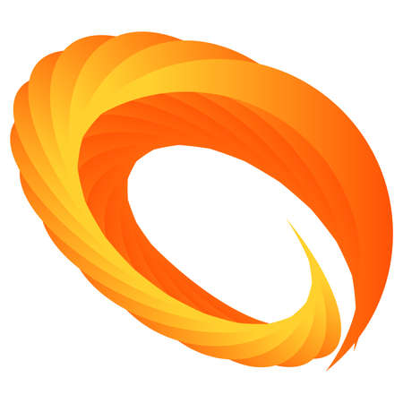 Abstract spiral, swirl, twirl design element. Curlicue, rotating shape. Volute vortex helix element - stock vector illustration, clip-art graphicsのイラスト素材