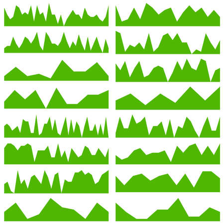 Edgy, geometric wavy, waving zig-zag, criss-cross silhouette - Stock vector illustration, Clip-art graphicsのイラスト素材