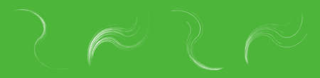 Organic weed, grass like curvy, wavy lines - Stock illustration, Clip art graphicsのイラスト素材