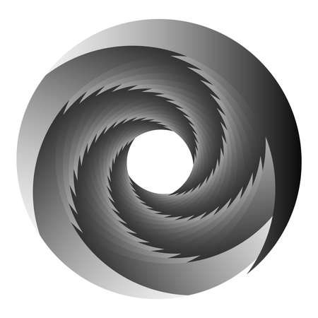 Abstract spiral, swirl, twirl design element. Curlicue, rotating shape. Volute vortex helix element - stock vector illustration, clip-art graphicsのイラスト素材