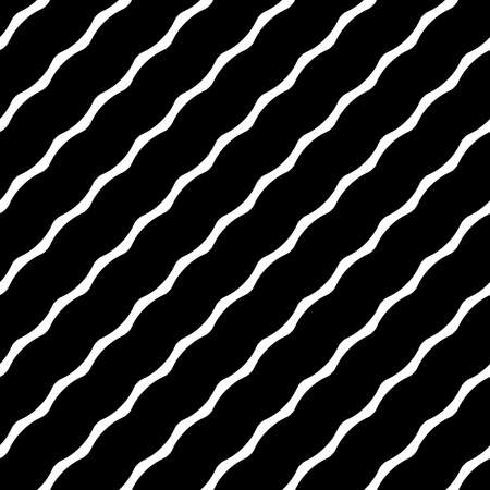 Wavy waving squiggle lines seamless pattern background - Stock vector illustration, Clip-art graphicsのイラスト素材