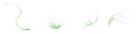 Organic weed, grass like curvy, wavy lines - Stock illustration, Clip art graphicsのイラスト素材