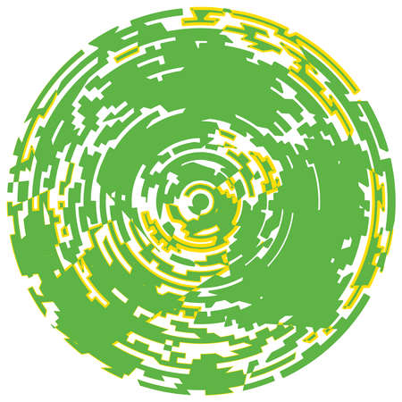 Geometric, random circular element. Abstract angular circle shape - stock vector illustration, clip-art graphicsのイラスト素材