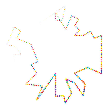 Geometric, random circular element. Abstract angular circle shape - stock vector illustration, clip-art graphicsのイラスト素材