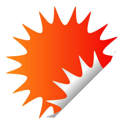 Price tag, label. Starburst, sunburst element. Price flash sticker, vinyl - stock vector illustration, clip-art graphicsのイラスト素材