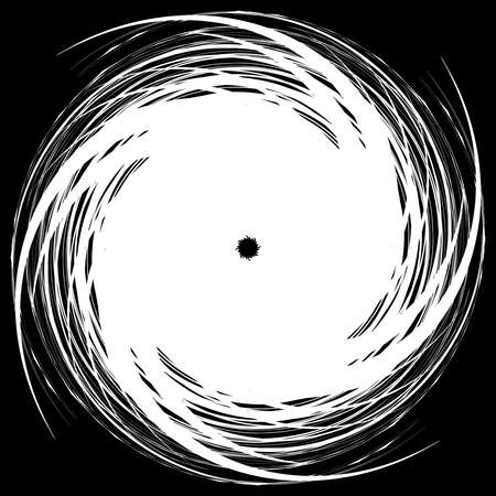 Spiral, swirl, twirl. Volute, helix, eddy and vortex shape. Radial lines with rotation - stock vector illustration, clip-art graphicsのイラスト素材