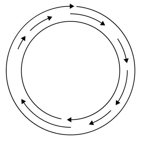 Circular, concentric segmented circles, rings. Abstract geometric circle. Spiral, swirl, twirl....