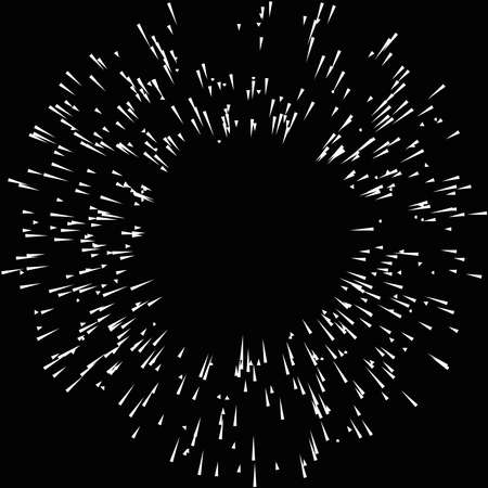 Radial, radiating dynamic rays, beams lines. Starburst, sunburst element. Gloss, shine effect. Gleam, glitter, glint, glare design - stock vector illustration, clip-art graphicsのイラスト素材