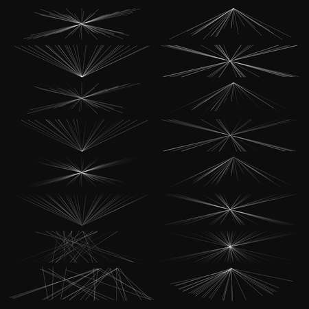 Random, chaotic lines element. Random stripes - stock vector illustration, clip-art graphicsのイラスト素材