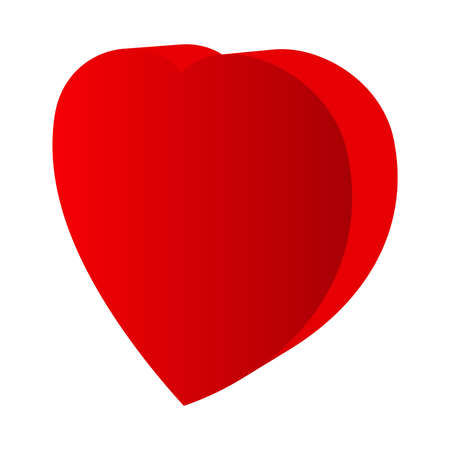 3d heart shape heart icon - stock vector illustration, clip-art graphicsのイラスト素材