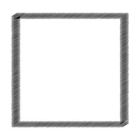 Square, rectangle scribbling, sketchy, sketch doodle lines element. Random wavy billowy waving lines - stock vector illustration, clip-art graphicsのイラスト素材