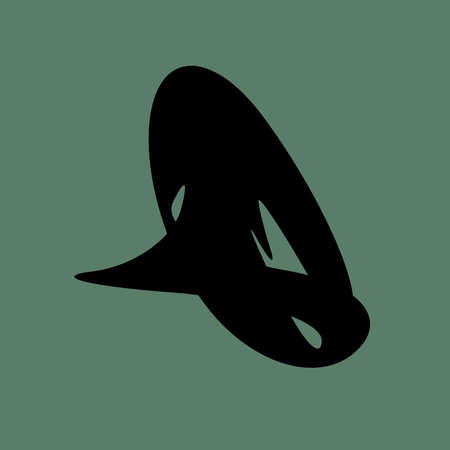 Random curvy, squiggle, freehand abstract shape. Squiggle wriggle distortion deformation effect element - stock vector illustration, clip-art graphicsのイラスト素材