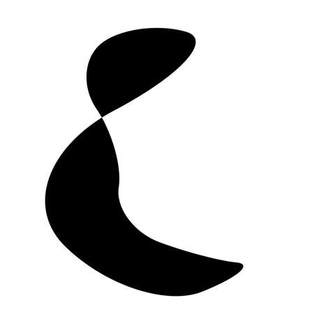 Random curvy, squiggle, freehand abstract shape. Squiggle wriggle distortion deformation effect element - stock vector illustration, clip-art graphicsのイラスト素材