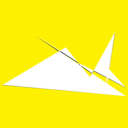 Edgy, ruptured, shatter, splinter shape, design element. Random geometric, angular abstract art -...